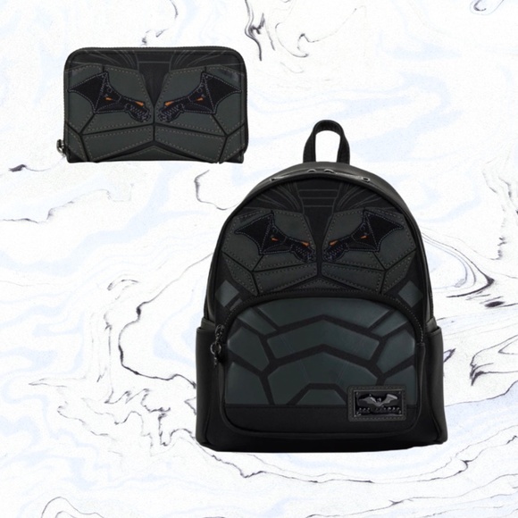 Loungefly DC Comics The Batman Cosplay Mini Backpack and Wallet